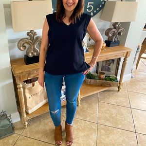 Banana Republic Tailored Black Top